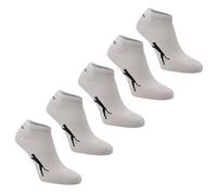 Slazenger Socks Uwear Lot de 5 paires de chaussettes de sport pour homme Blanc Pointure 40-45