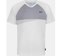 Slazenger Tennis T Shirt Mens Blanc/Gris L Male