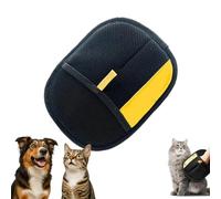 slazoi Tarifa Gants d'épilation pour animaux de compagnie, gants électrostatiques pour épilation d'animaux domestiques, gants double face Rhino Ben (Jaune, 1 pièce)