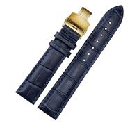 SLCHJX 12 14 16 18 19 20 21 22 23 mm bleu couleur bracelet en cuir véritable pour hommes et femmes bracelet de montre pour Citizen Rossini bracelet de montre, 16mm