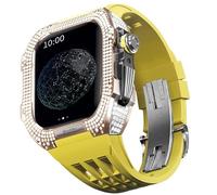 SLCHJX Band de montre en caoutchouc Titanium lunette , pour 8/7 45 mm Watch Accessory Remplacement Titanium Luxury Case avec outil