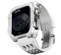 SLCHJX Band de montre en caoutchouc Titanium lunette , pour 8/7 45 mm Watch Accessory Remplacement Titanium Luxury Case avec outil