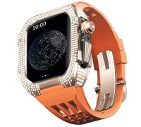 SLCHJX Band de montre en caoutchouc Titanium lunette , pour 8/7 45 mm Watch Accessory Remplacement Titanium Luxury Case avec outil