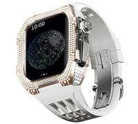 SLCHJX Band de montre en caoutchouc Titanium lunette , pour 8/7 45 mm Watch Accessory Remplacement Titanium Luxury Case avec outil