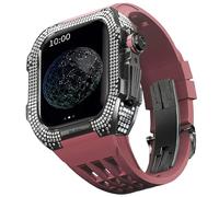 SLCHJX Band de montre en caoutchouc Titanium lunette , pour 8/7 45 mm Watch Accessory Remplacement Titanium Luxury Case avec outil