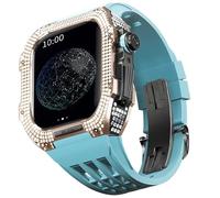 SLCHJX Band de montre en caoutchouc Titanium lunette , pour 8/7 45 mm Watch Accessory Remplacement Titanium Luxury Case avec outil