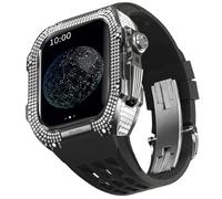 SLCHJX Band de montre en caoutchouc Titanium lunette ， pour 8/7 45 mm Watch Accessory Remplacement Titanium Luxury Case avec outil