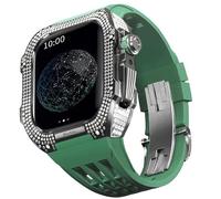 SLCHJX Band de montre en caoutchouc Titanium lunette , pour 8/7 45 mm Watch Accessory Remplacement Titanium Luxury Case avec outil