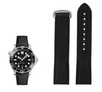 SLCHJX Bande de montre en caoutchouc en nylon de 20 mm 22 mm pour Omega Seamaster Planet Ocean Men Deployant Replain Strap Watch Accessorie Accessorie Silicone Watch