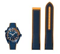 SLCHJX Bande de montre en caoutchouc en nylon de 20 mm 22 mm pour Omega Seamaster Planet Ocean Men Deployant Replain Strap Watch Accessorie Accessorie Silicone Watch