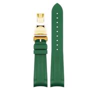 SLCHJX Bande de montre en caoutchouc pour Tudor Black Bay Gmt Watch Strap Curbed Ending Backle Black Blue Red 22 mm Bande de bracelet