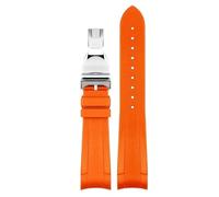 SLCHJX Bande de montre en caoutchouc pour Tudor Black Bay Gmt Watch Strap Curbed Ending Backle Black Blue Red 22 mm Bande de bracelet