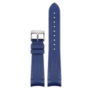 SLCHJX Bande de montre en caoutchouc pour Tudor Black Bay Gmt Watch Strap Curbed Ending Backle Black Blue Red 22 mm Bande de bracelet
