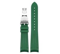 SLCHJX Bande de montre en caoutchouc pour Tudor Black Bay Gmt Watch Strap Curbed Ending Backle Black Blue Red 22 mm Bande de bracelet