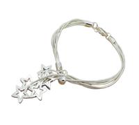 SLCHJX Bijoux Nouveau 2025 Nouveau pour 925 Bracelet suspendu 5 étoiles de mer Bracelet os de serpent pour femmes Cadeau de bijoux charme avec pour vous bijoux