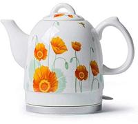 SLCHJX Bouilloires en céramique électrique Kettle Waterless sans Fil, ma théière de 1,5 L de théière-Rétros, 1350W Fast Present