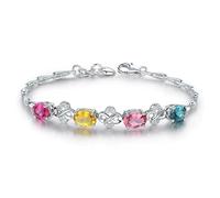 SLCHJX Bracelet de bijoux Crystal Bracelet de pierre précieuse colorée pour femme bijoux bijoux bijoux