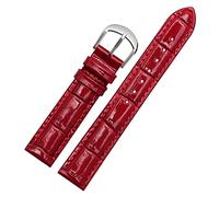 SLCHJX Bracelet de montre de marque pour femme, bracelet en cuir véritable, bracelet de montre 10, 12, 14, 16, 18, 20, 22 mm, 18mm