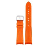 SLCHJX Bracelet de montre en caoutchouc pour Tudor Black Bay GMT, extrémité incurvée, boucle pliante, noir, bleu, rouge, 22mm