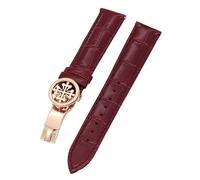 SLCHJX Bracelet de montre en cuir véritable de 19 mm, 20 mm, 22 mm pour bracelet Wath avec fermoir déployant en acier inoxydable pour homme et femme, 22mm
