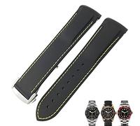 SLCHJX Bracelet de montre Tudor Black Bay pour homme avec boucle pliable en caoutchouc 20 mm et 22 mm, 22mm