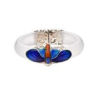 SLCHJX Bracelet d'ouverture en argent incrusté NAU