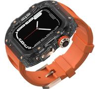 SLCHJX Bracelet en caoutchouc transparent pour montre - Mod Mod - Pour 44 mm et 45 mm - Bracelet respirant pour montre de sport - Accessoire de rechange pour la série 8/7/6/5/4/SE, 44mm