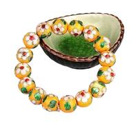 SLCHJX Bracelet en émail ， vintage Bangles Cloisonne Filigree Stretch 12 mm Rounds Bracelets pour femmes