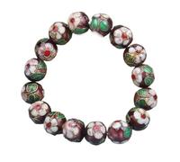 SLCHJX Bracelet en émail ， vintage Bangles Cloisonne Filigree Stretch 12 mm Rounds Bracelets pour femmes