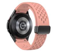 SLCHJX Bracelet en silicone pour Galaxy Watch 7 6 5 4 40 mm 44 mm 5pro 45 mm Band 6 Classic 43 mm 47 mm sans espace pour le bracelet, rose, Watch 5 Pro 45MM