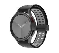 SLCHJX Bracelet en silicone pour montre 4/5/6 40 44 mm 5 Pro 45 mm Bande magnétique Galaxy Watch 4/6classic 42 43 mm 46 47 mm Bandes de surveillance, Noir / Gris, Watch 6 40mm 44mm