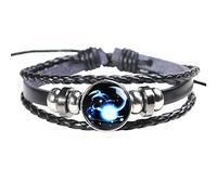 SLCHJX Bracelet Mode Hommes Et Femmes Lumineux Douze Constellations Tissage De Perles Couple Tendance Personnalité Présent Créatif Unique Capricorne