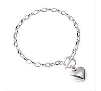 SLCHJX Bracelet pour femmes et couples, pendentif cœur d'amour fait à la main, cadeaux de fête