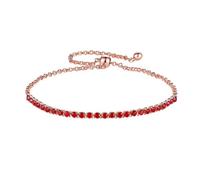 SLCHJX Bracelets de Tennis en chaîne avec lettres colorées pour filles, couleur Rose blanche cubique, accessoires pour femmes