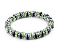 SLCHJX Bracelets d'hématite naturelle Bracelets hommes sans magnétique Femmes Bracelet et bracelet