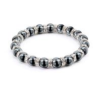 SLCHJX Bracelets d'hématite naturelle Bracelets hommes sans magnétique Femmes Bracelet et bracelet