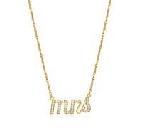 SLCHJX Collier de déclaration délicate pour femmes, pendentif avec des lettres cursives, des adolescents, des bijoux de tous les jours, 16 pouces avec une chaîne d'extension de 2 pouces