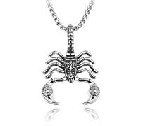 SLCHJX Collier de style Scorpion Retro Scorpion Pendant Titanium Steel For Men Collier de vacances de Noël