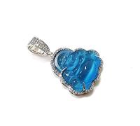 SLCHJX Collier de zircon cube de Bouddha Bouddha avec gise de bijoux punk hip hop