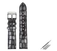 SLCHJX Crocodile Texture Calfskin Leather Watch Strap18mm 20mm 22 mm Band de surveillance pour les hommes Femmes Watch Band Solid Buckle