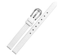 SLCHJX Lézard Imprimé CowHide en cuir Bande de montre en cuir pour dames Remplacement Watch blanc rouge ultra-mince 6 8 10 12 14 16 mm