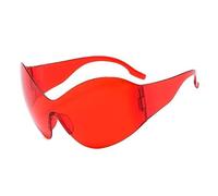 SLCHJX Lunettes de soleil masquées enveloppement sans bordure autour des lunettes de soleil futuristes lunettes de soleil en une seule pièce lunettes de soleil
