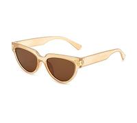 SLCHJX Lunettes de soleil ovales rétro anti-UV, Flocons de thé pour cadre à thé