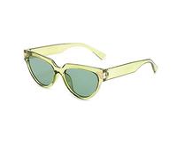 SLCHJX Lunettes de soleil ovales rétro anti-UV, Vert