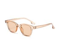 SLCHJX Lunettes de soleil rétro avec dégradé de couleur rose poudré - Protection UV - Pour homme et femme, Flocons de thé pour cadre à thé