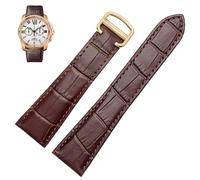 SLCHJX Montres sangle pour la série de calibre réservoir en cuir véritable montre de montre mécanique hommes et femmes 20mm 22mm 23mm 25mm montre bande, 20mm