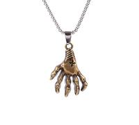SLCHJX Pendentif Vintage Collier Chaîne Main Squelette Homme Femme Choker Bijoux Crâne Long Collier Femme Déclaration de Mode Femme sur le cou
