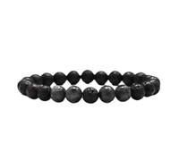 SLCHJX Pierre de lave pour hommes, perles faites à la main, bracelets pour femmes, cadeau de Yoga