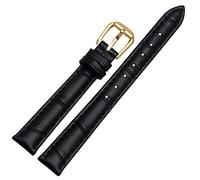 SLCHJX Pour toute bande de montre en cuir de marque pour les filles et l'étudiant Crocodile Grain Band 10 12 14 16 18 mm brun noir rouge blanc sangle