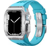 SLCHJX Titanium Alloy Watch Case + FluorObber Watch Band Band Luxury RM Modification Kit , pour 8 45mm 6 5 4 44 mm Mod Kit en alliage Couverture de montre
